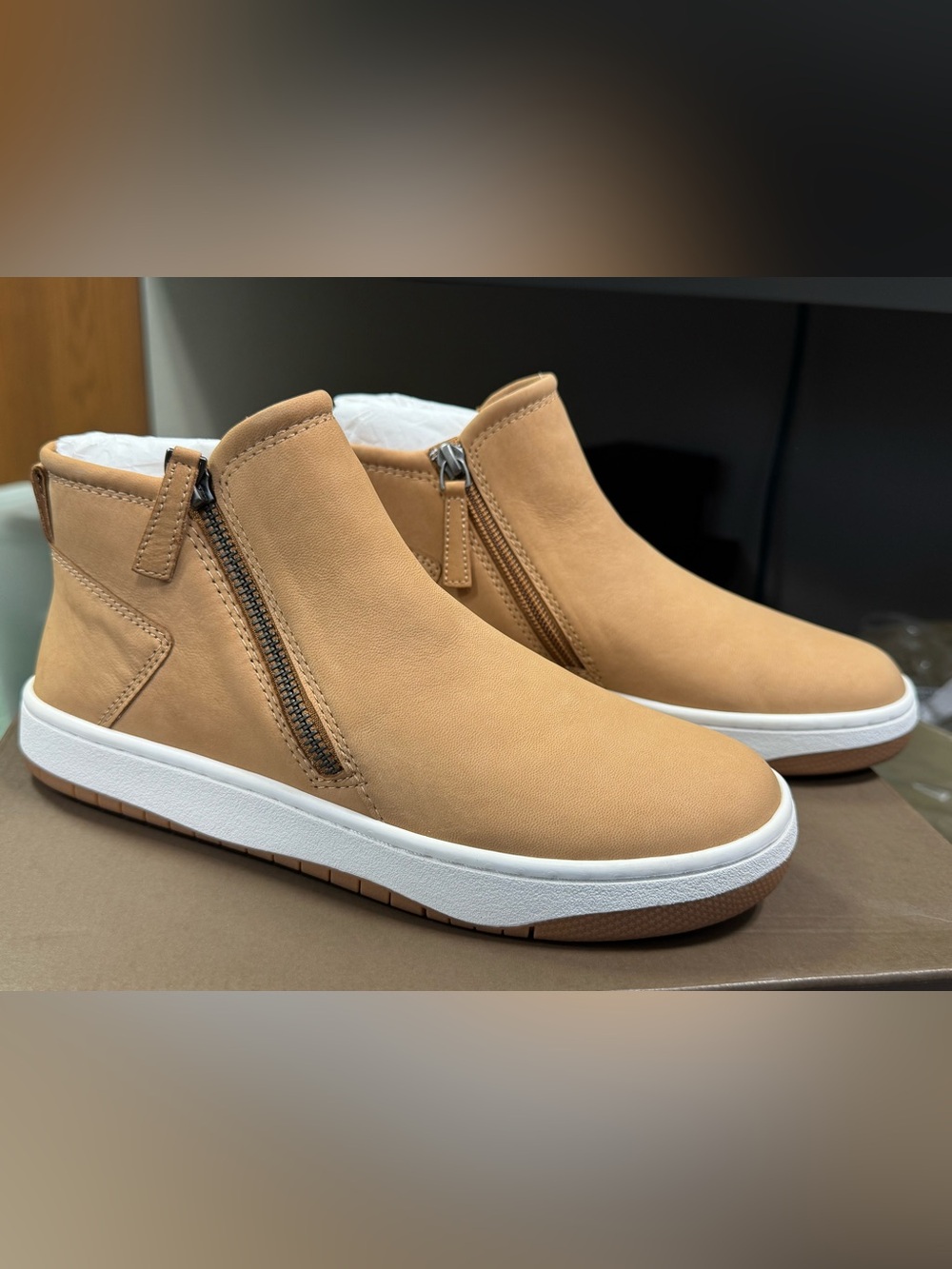 Paolo Tan Chukka Boot with Side Zippers BRAND NEW